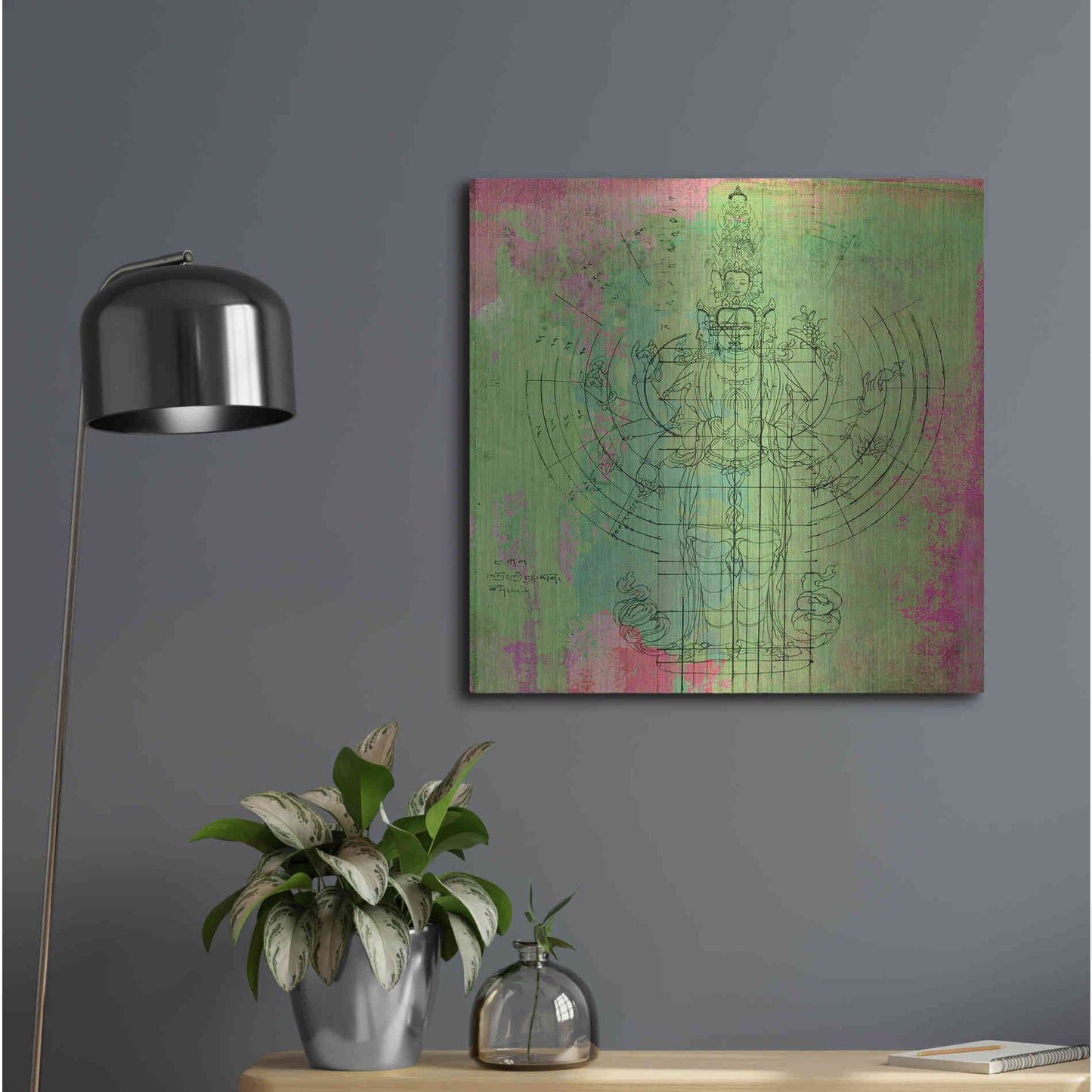 Luxe Metal Art 'Oneness' by Elena Ray, Metal Wall Art,24x24