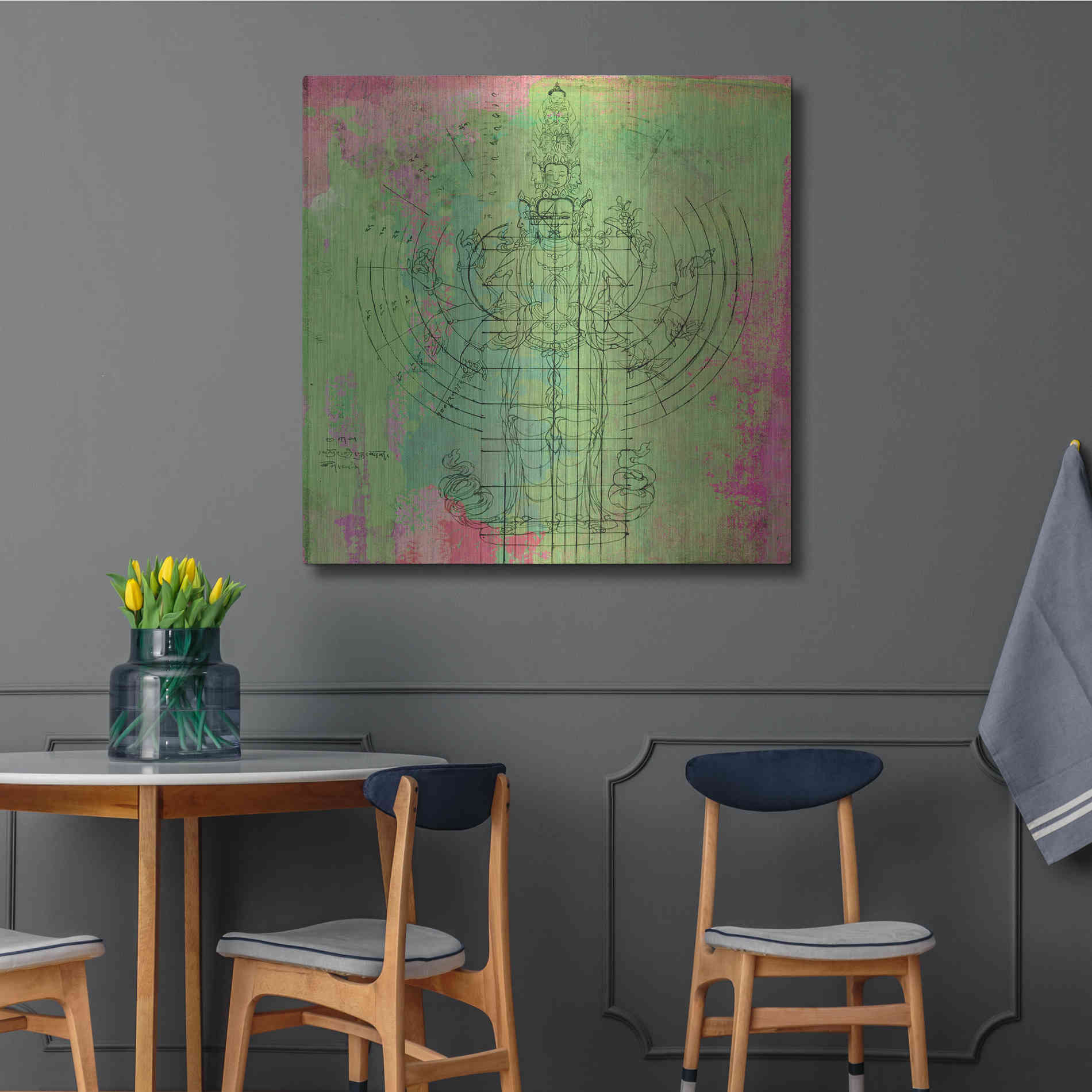 Luxe Metal Art 'Oneness' by Elena Ray, Metal Wall Art,36x36