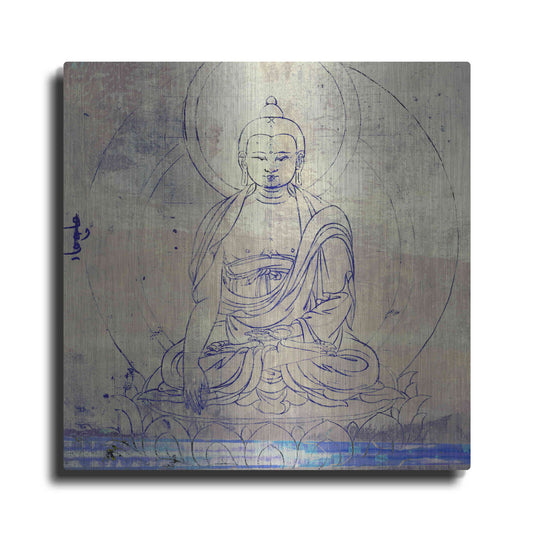 Luxe Metal Art 'Lotus Position' by Elena Ray, Metal Wall Art