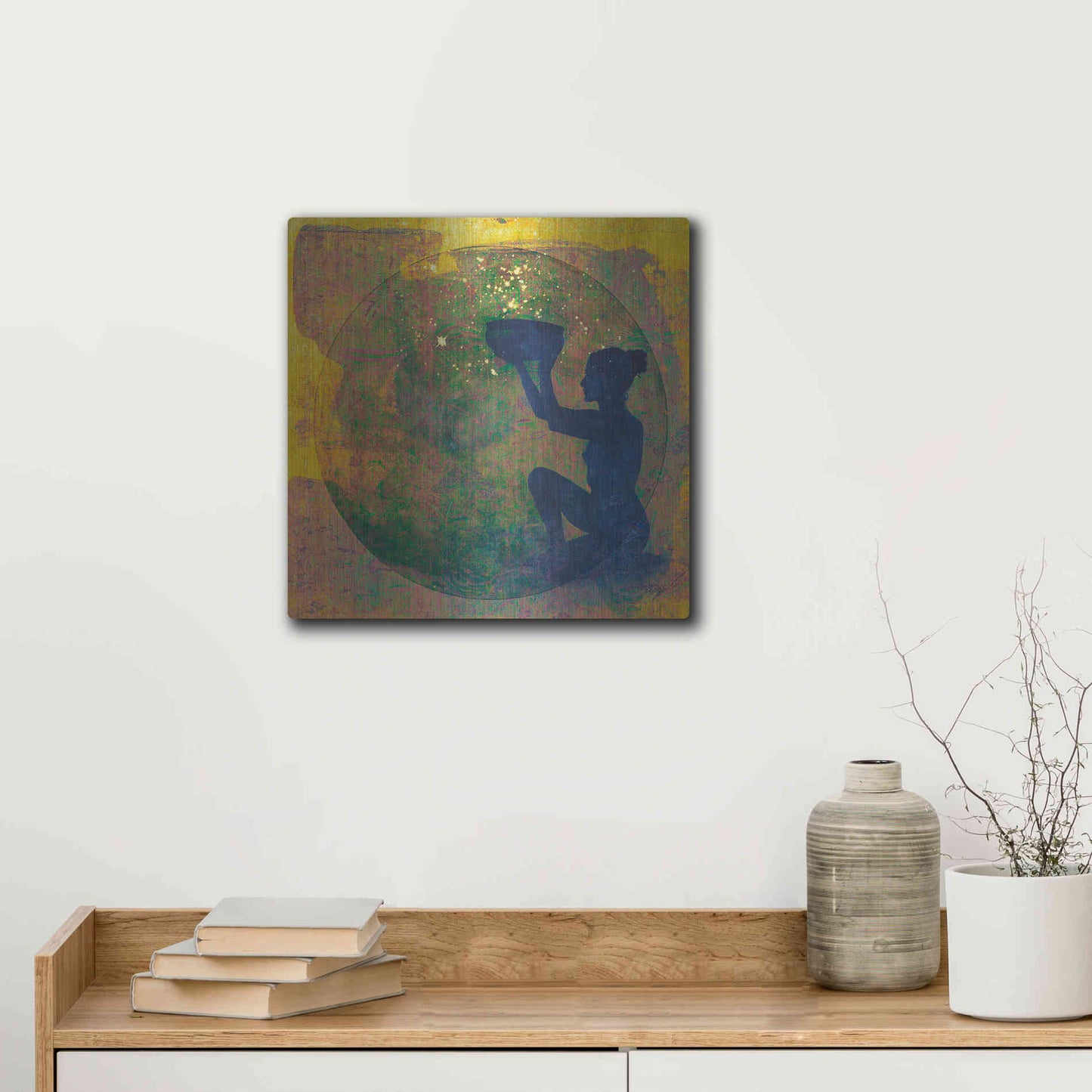 Luxe Metal Art 'Vessel of Cosmic Creativity' by Elena Ray, Metal Wall Art,12x12