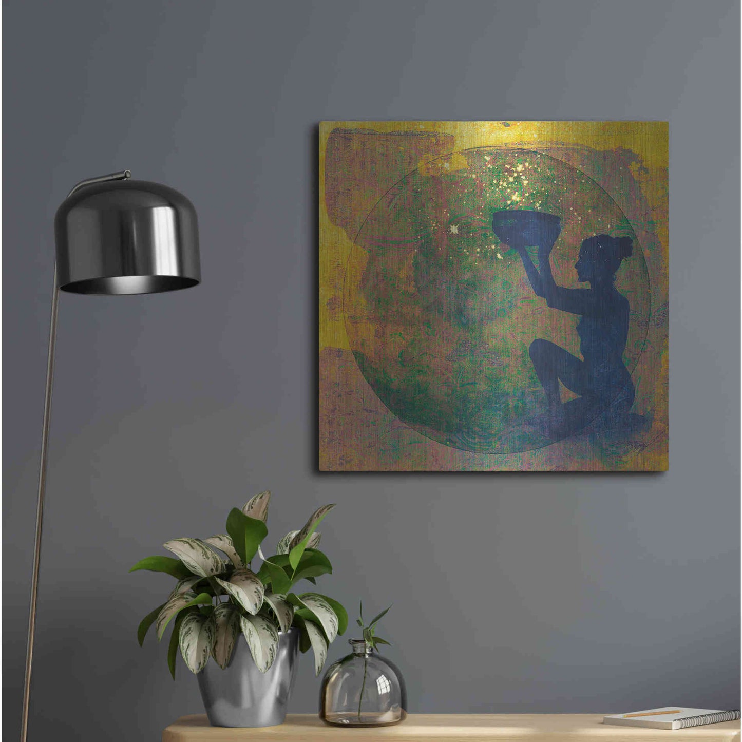 Luxe Metal Art 'Vessel of Cosmic Creativity' by Elena Ray, Metal Wall Art,24x24