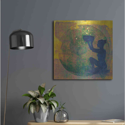 Luxe Metal Art 'Vessel of Cosmic Creativity' by Elena Ray, Metal Wall Art,24x24