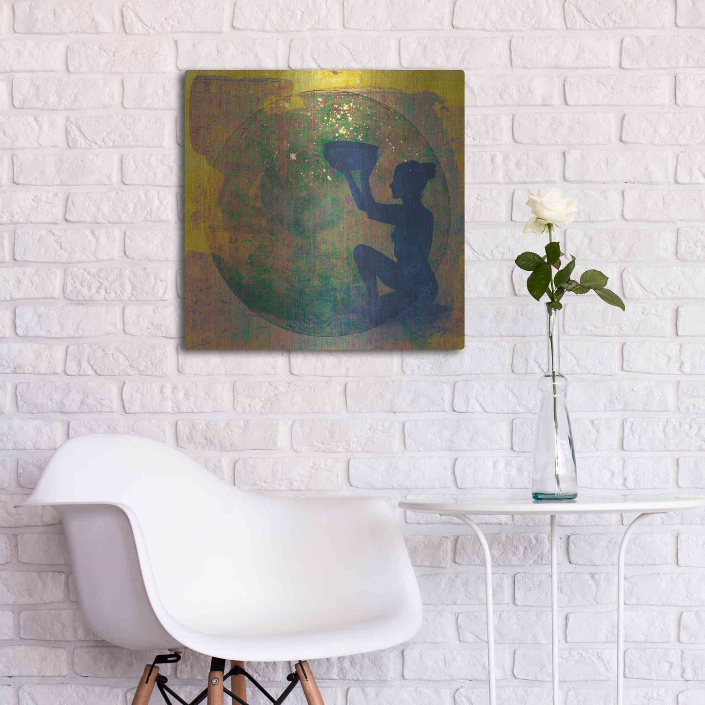 Luxe Metal Art 'Vessel of Cosmic Creativity' by Elena Ray, Metal Wall Art,24x24