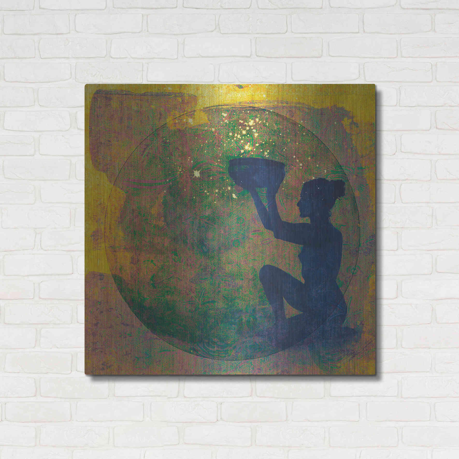 Luxe Metal Art 'Vessel of Cosmic Creativity' by Elena Ray, Metal Wall Art,36x36