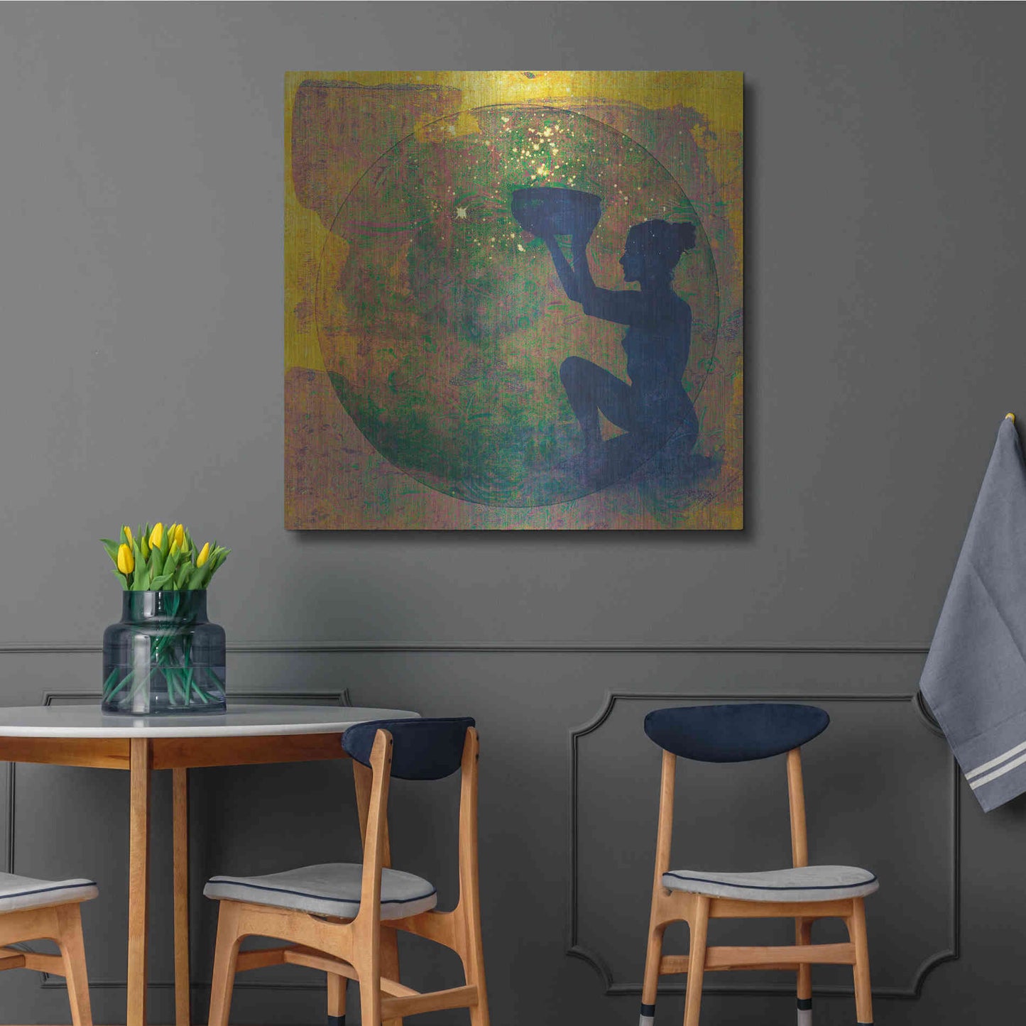 Luxe Metal Art 'Vessel of Cosmic Creativity' by Elena Ray, Metal Wall Art,36x36