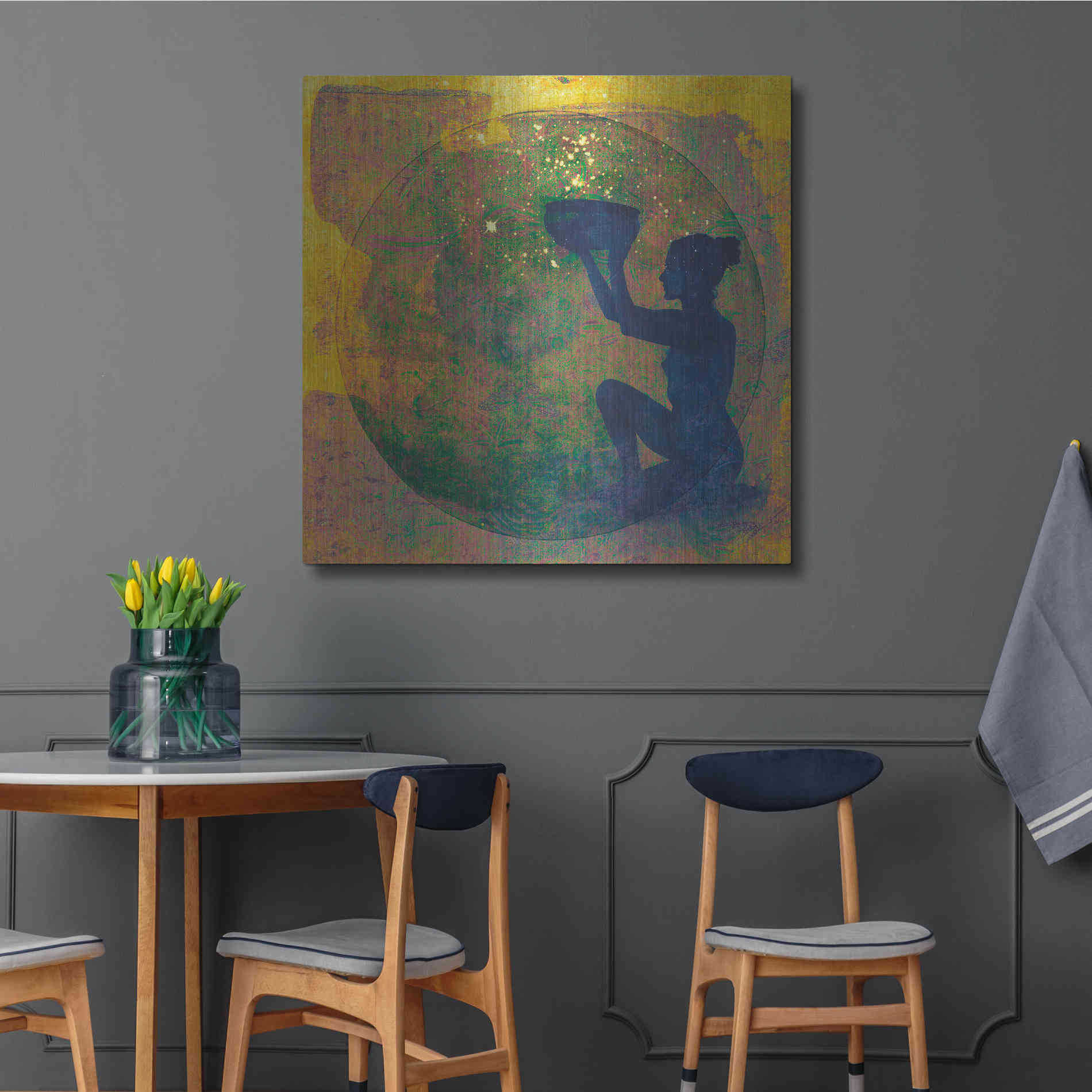 Luxe Metal Art 'Vessel of Cosmic Creativity' by Elena Ray, Metal Wall Art,36x36