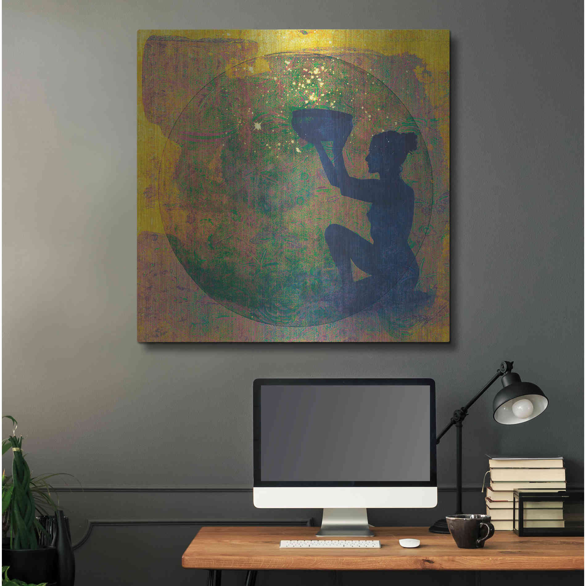 Luxe Metal Art 'Vessel of Cosmic Creativity' by Elena Ray, Metal Wall Art,36x36