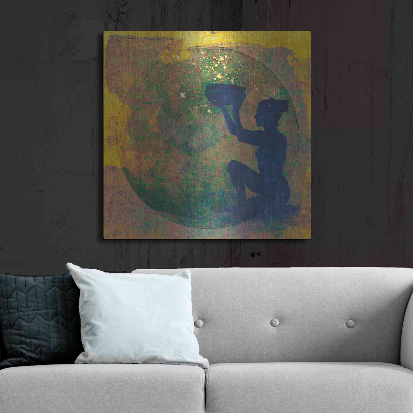 Luxe Metal Art 'Vessel of Cosmic Creativity' by Elena Ray, Metal Wall Art,36x36