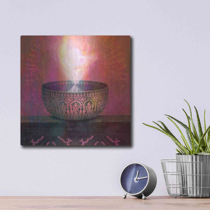 Luxe Metal Art 'Vessel of Light' by Elena Ray, Metal Wall Art,12x12