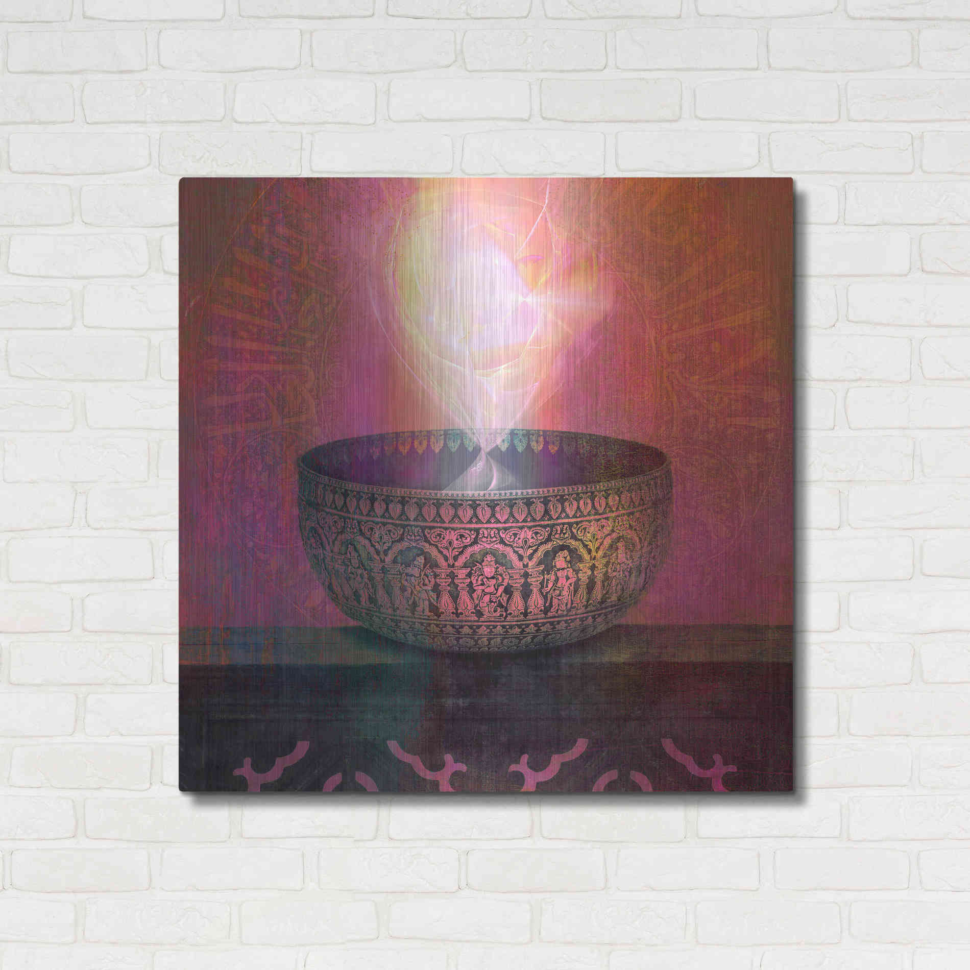 Luxe Metal Art 'Vessel of Light' by Elena Ray, Metal Wall Art,36x36