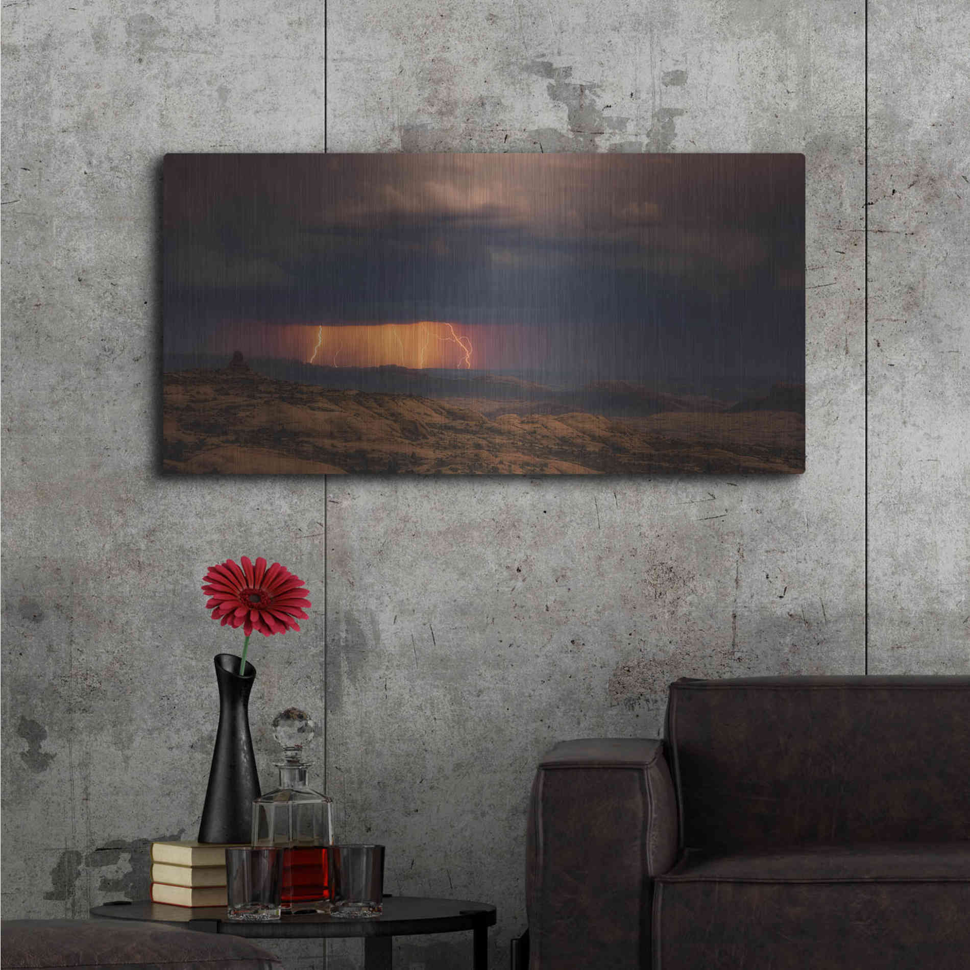 Luxe Metal Art 'Arches Light Snow' by Darren White, Metal Wall Art,48x24