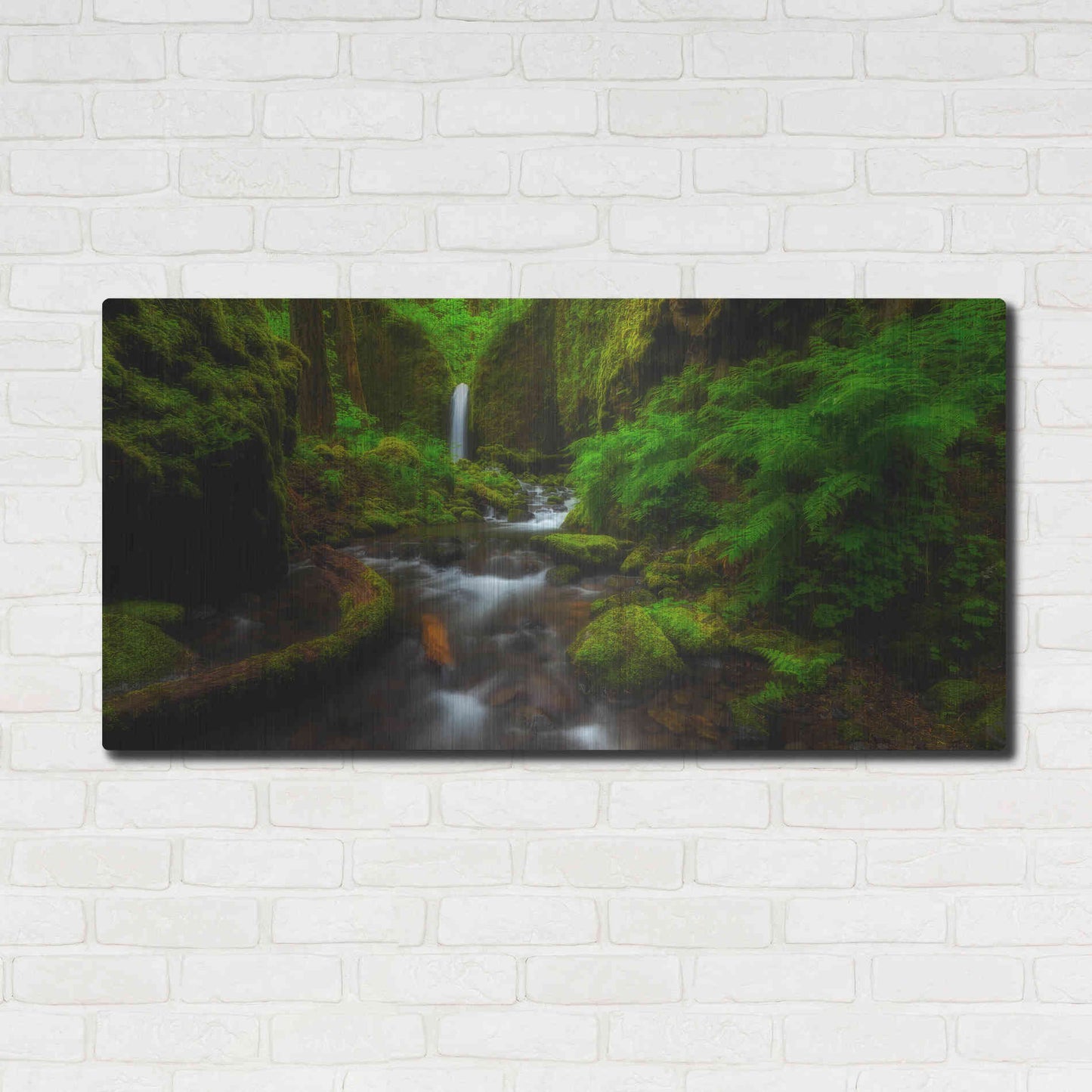 Luxe Metal Art 'Early Morning At The Grotto' by Darren White, Metal Wall Art,48x24