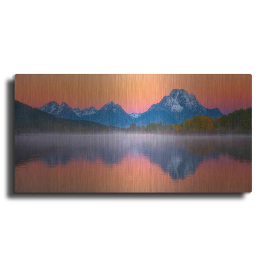 Luxe Metal Art 'Majestic Morning Views' by Darren White, Metal Wall Art,2:1 L