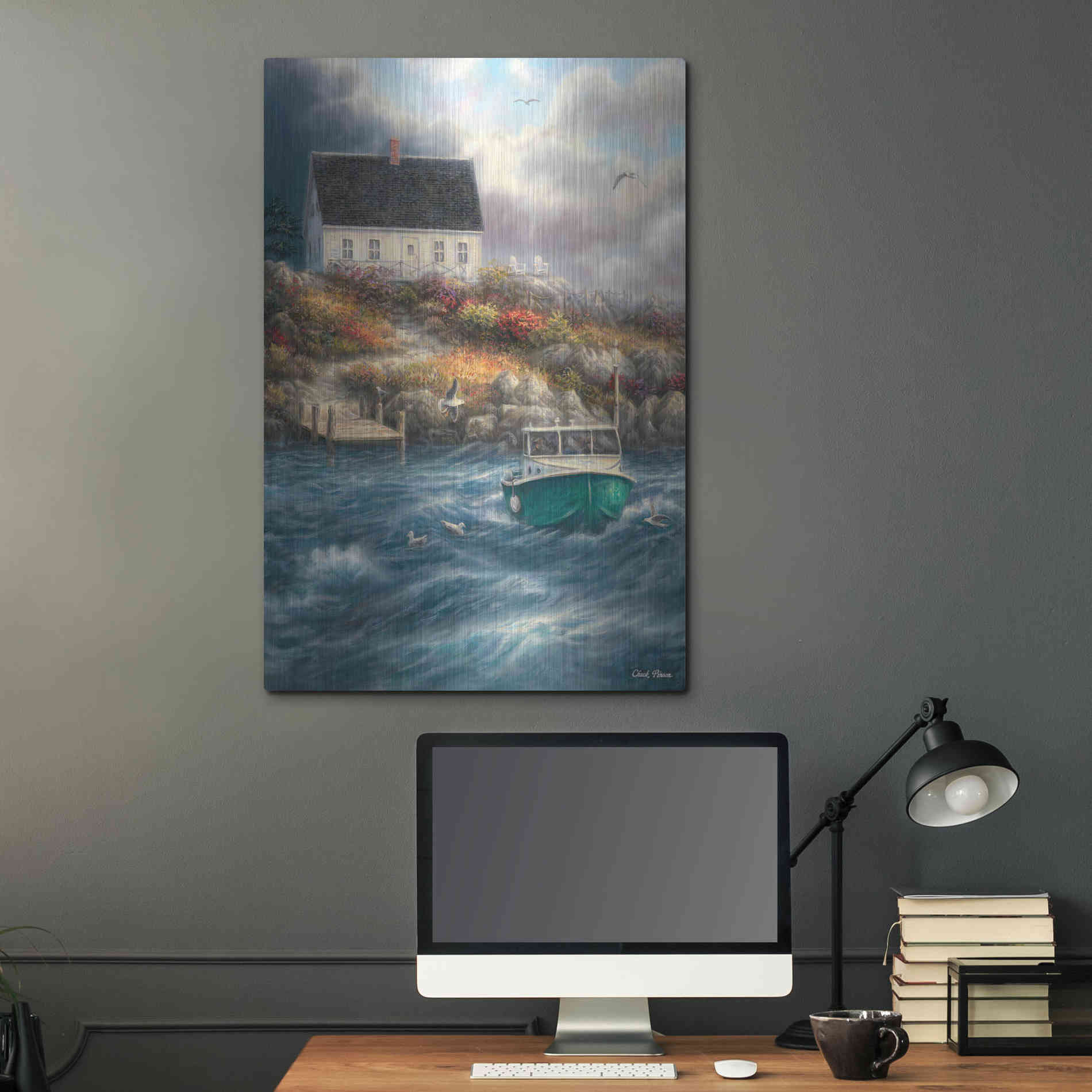 Luxe Metal Art 'Cape Cod Afternoon' by Chuck Pinson, Metal Wall Art,24x36