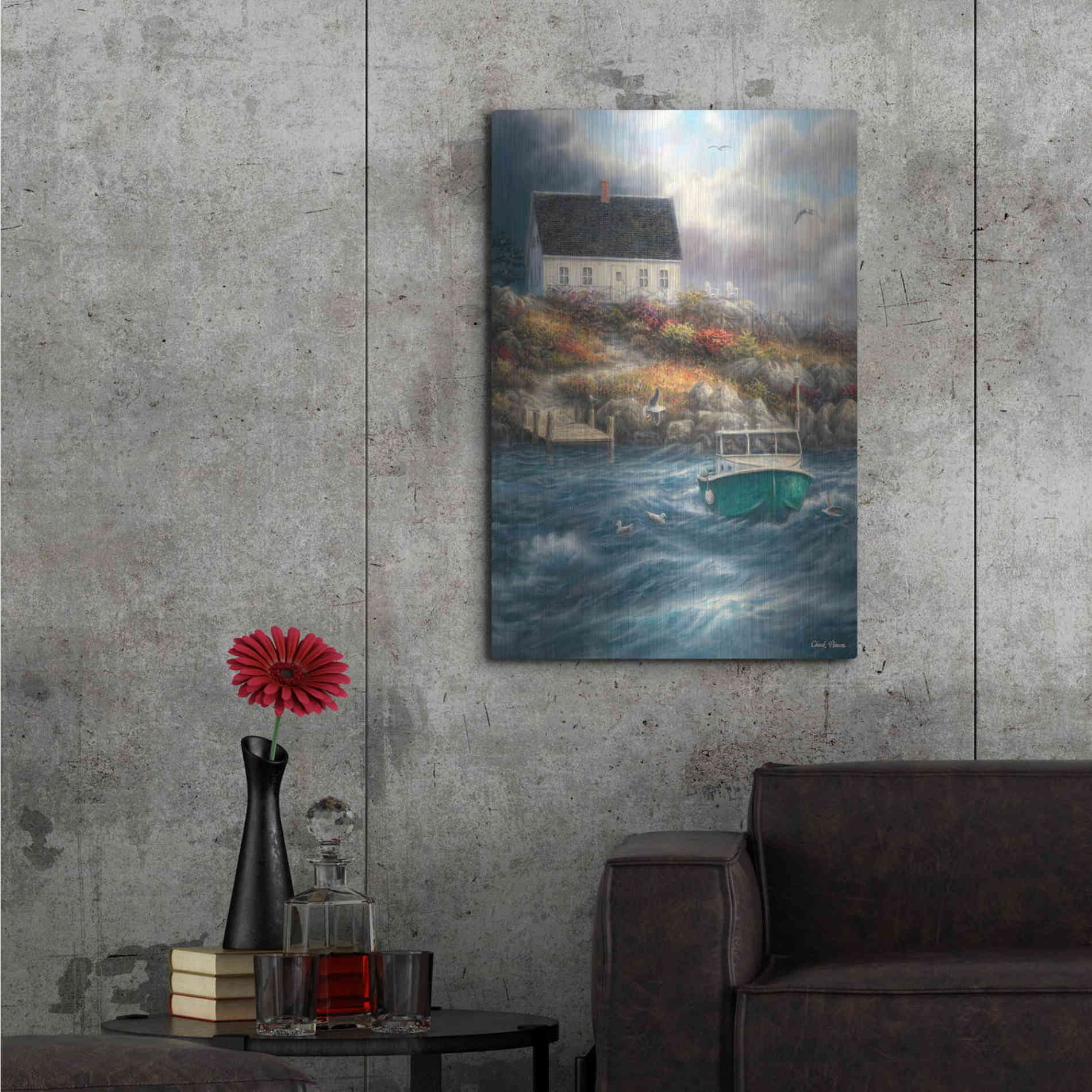 Luxe Metal Art 'Cape Cod Afternoon' by Chuck Pinson, Metal Wall Art,24x36