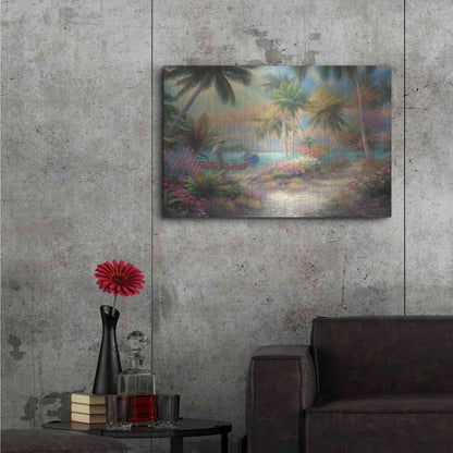 Luxe Metal Art 'Isle of Palms' by Chuck Pinson, Metal Wall Art,36x24