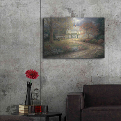 Luxe Metal Art 'Mid Country Farmhouse' by Chuck Pinson, Metal Wall Art,36x24