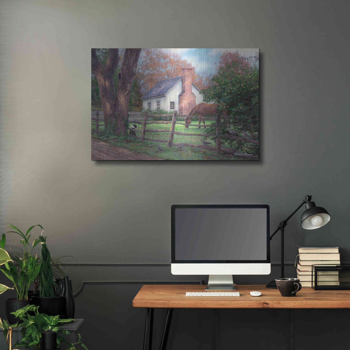 Luxe Metal Art 'Where Time Moves Slower' by Chuck Pinson, Metal Wall Art,36x24
