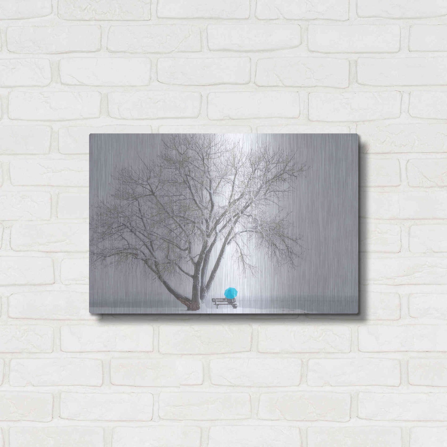 Luxe Metal Art 'Another Winter Alone' by Darren White, Metal Wall Art,24x16