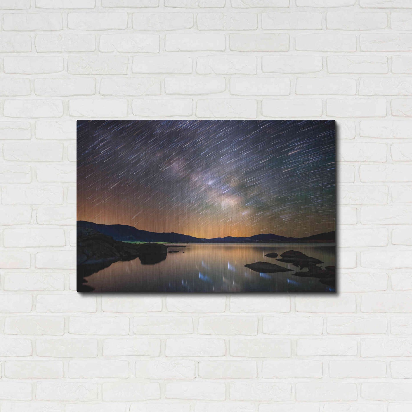 Luxe Metal Art 'Comet Storm' by Darren White, Metal Wall Art,36x24