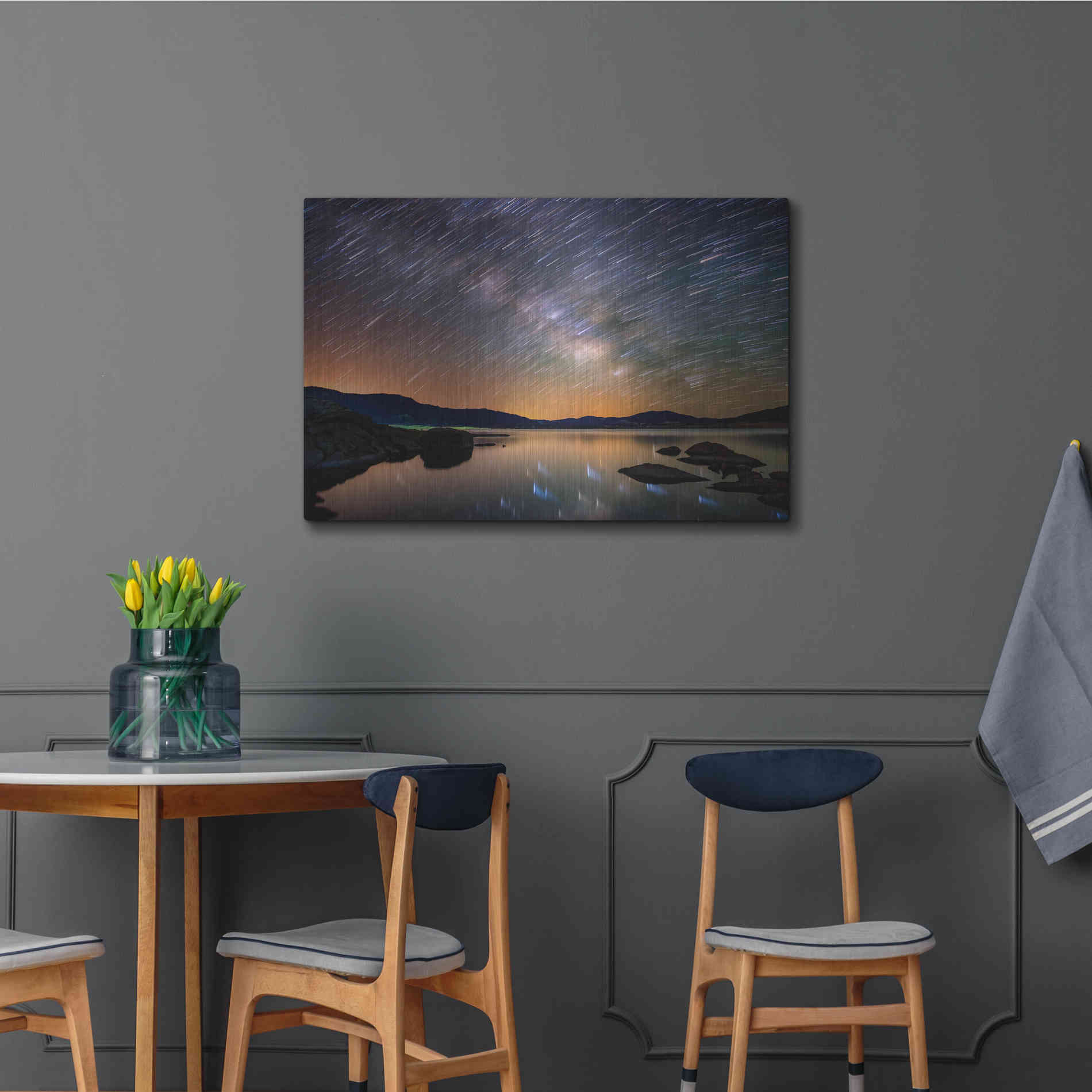 Luxe Metal Art 'Comet Storm' by Darren White, Metal Wall Art,36x24