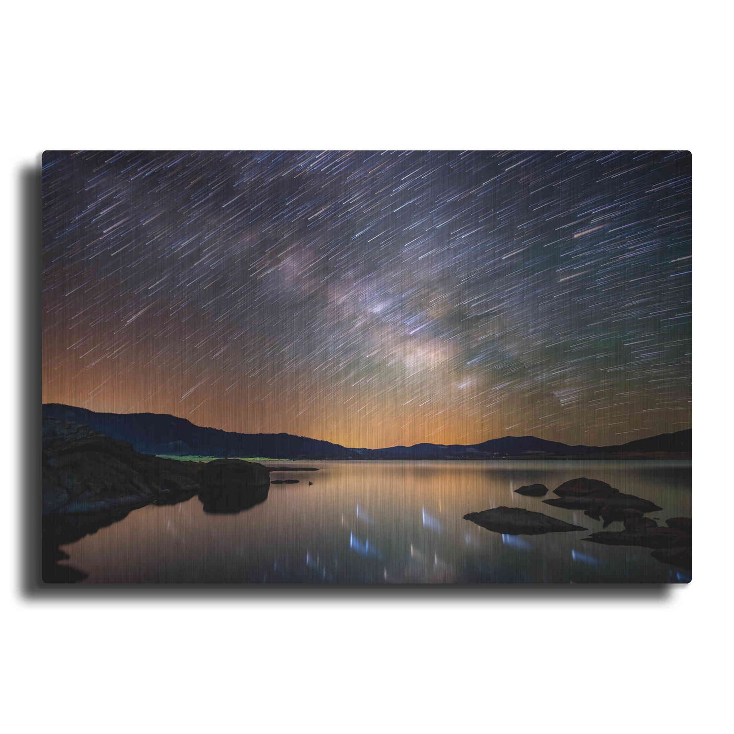 Luxe Metal Art 'Comet Storm' by Darren White, Metal Wall Art