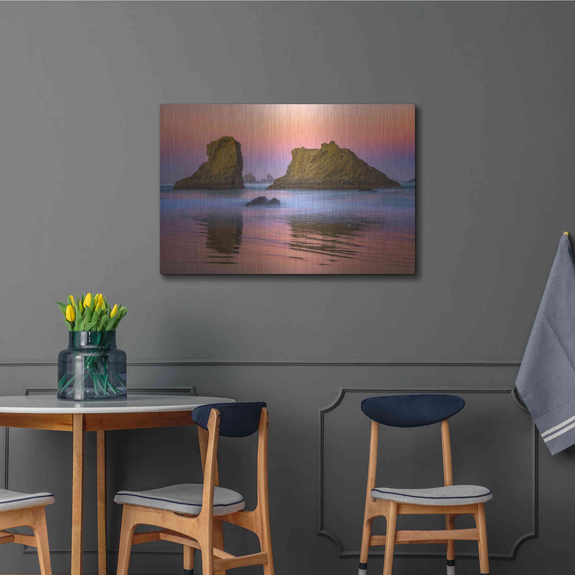 Luxe Metal Art 'Oregon's New Day' by Darren White, Metal Wall Art,36x24