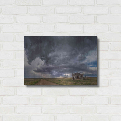 Luxe Metal Art 'Pawnee School Storm' by Darren White, Metal Wall Art,24x16