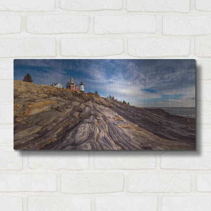 Luxe Metal Art 'Pemaquid Point' by Darren White, Metal Wall Art,24x12