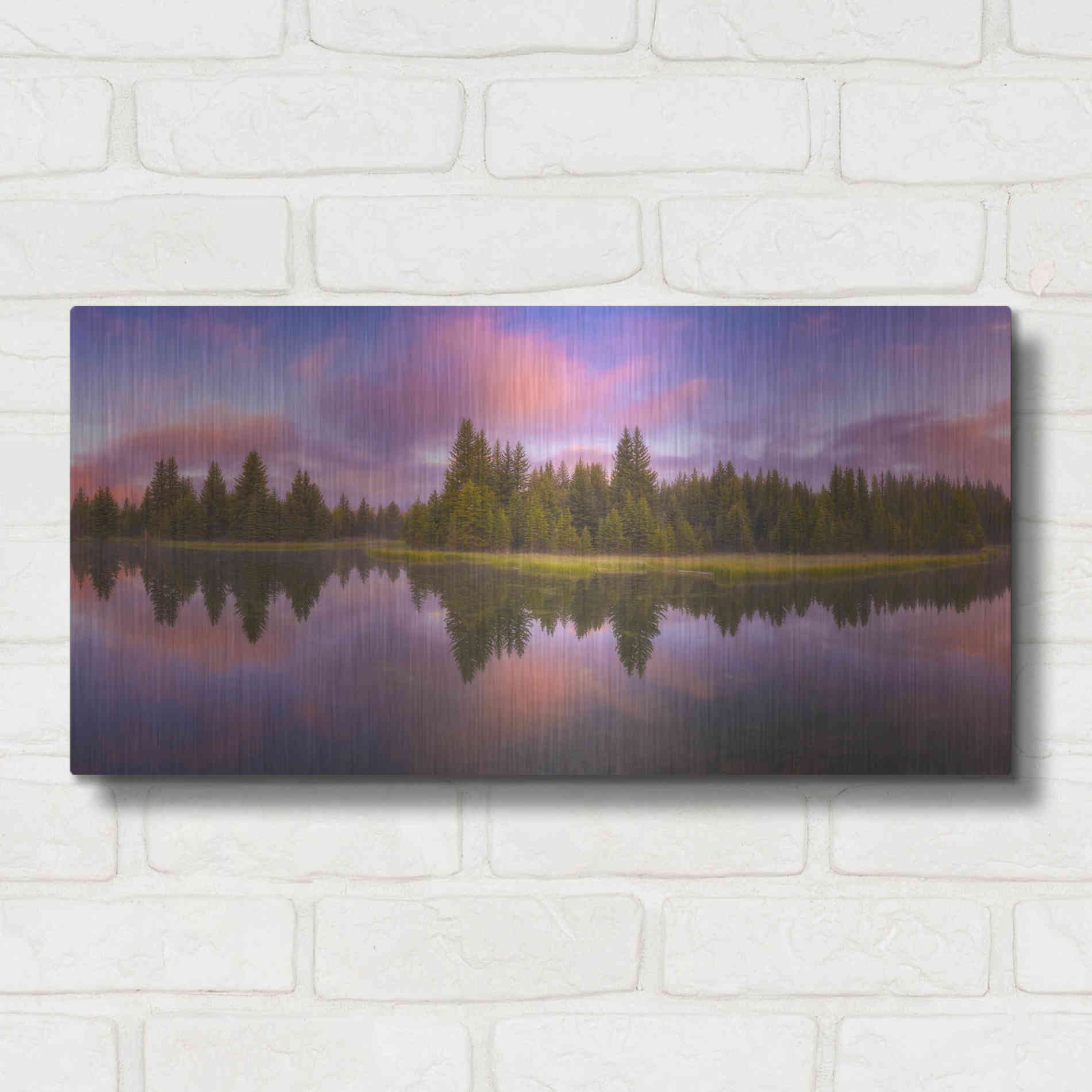 Luxe Metal Art 'Snake River Sunrise' by Darren White, Metal Wall Art,24x12