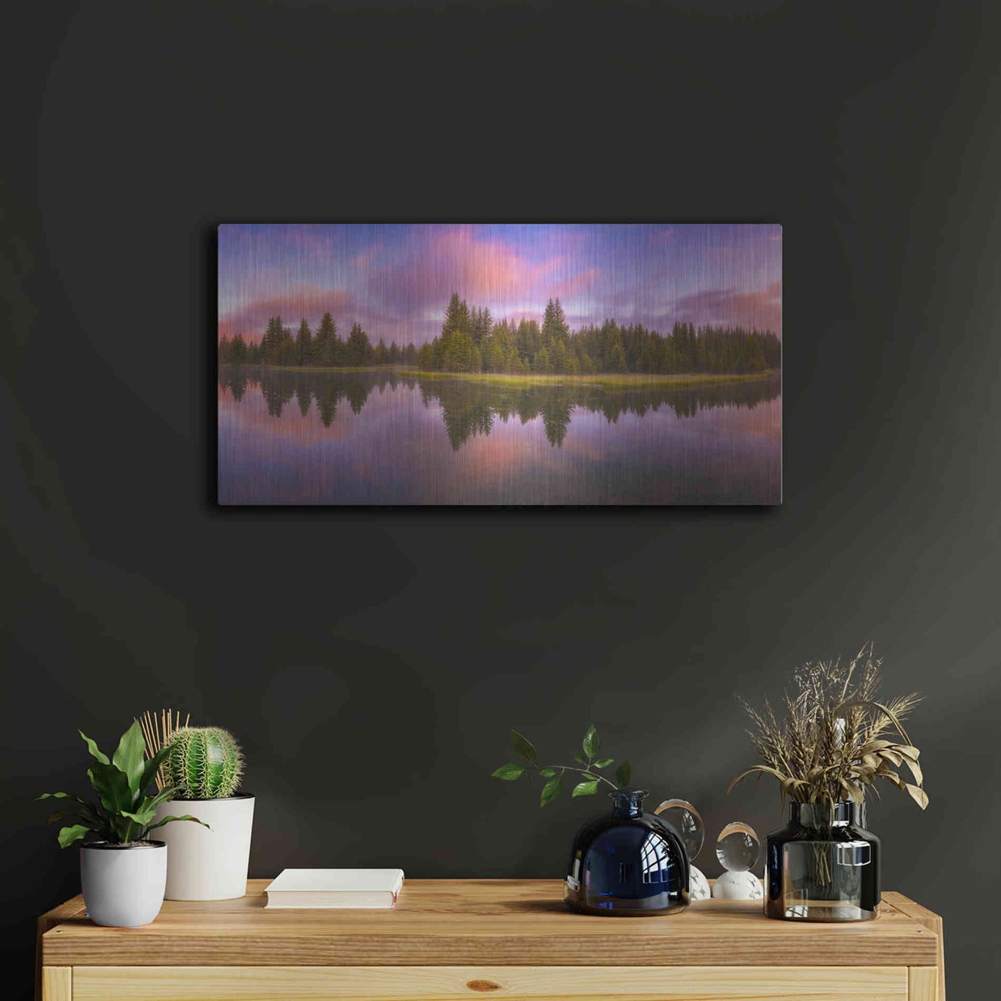 Luxe Metal Art 'Snake River Sunrise' by Darren White, Metal Wall Art,24x12