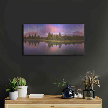 Luxe Metal Art 'Snake River Sunrise' by Darren White, Metal Wall Art,24x12