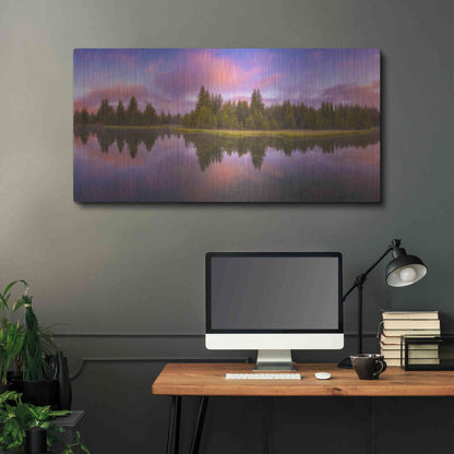 Luxe Metal Art 'Snake River Sunrise' by Darren White, Metal Wall Art,48x24