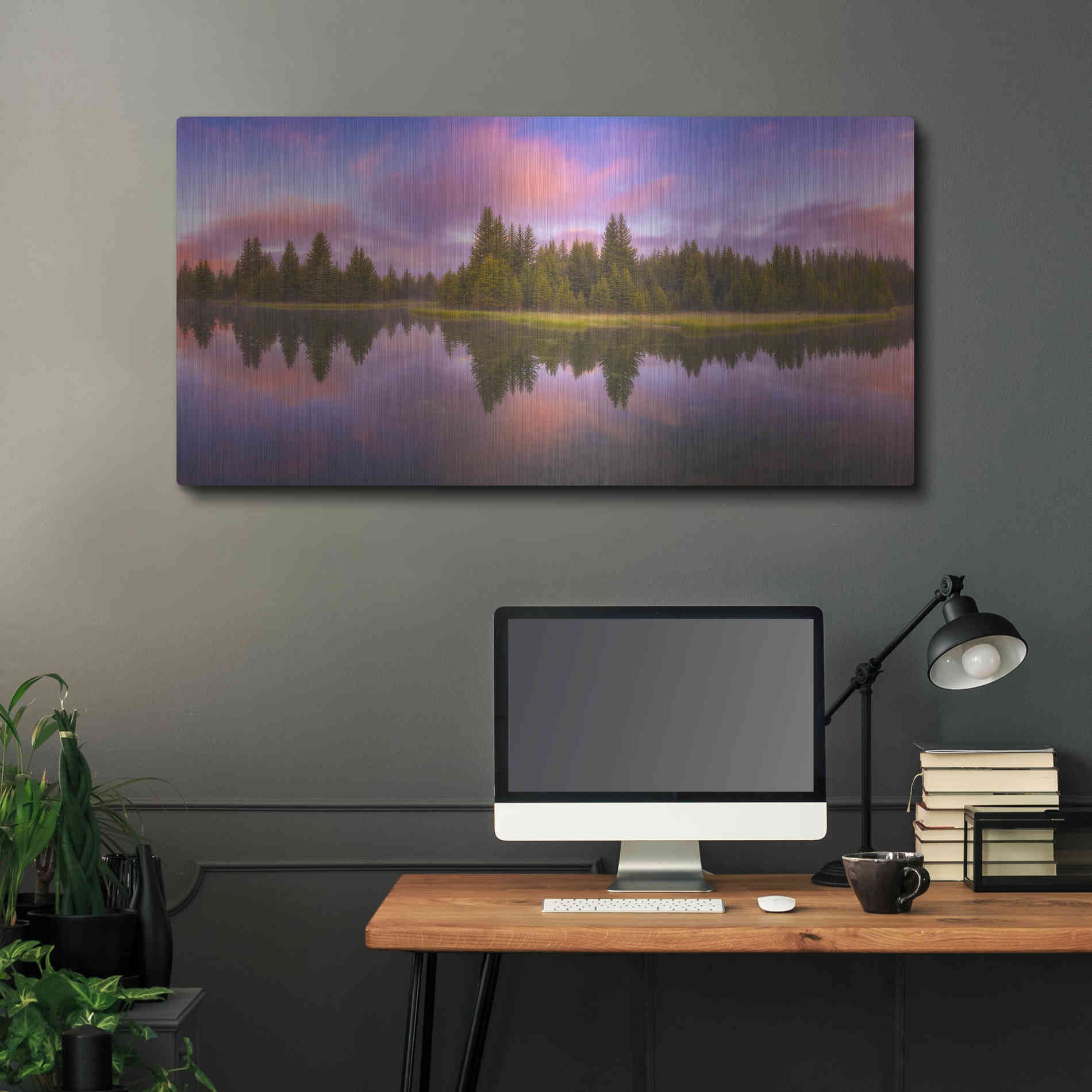 Luxe Metal Art 'Snake River Sunrise' by Darren White, Metal Wall Art,48x24