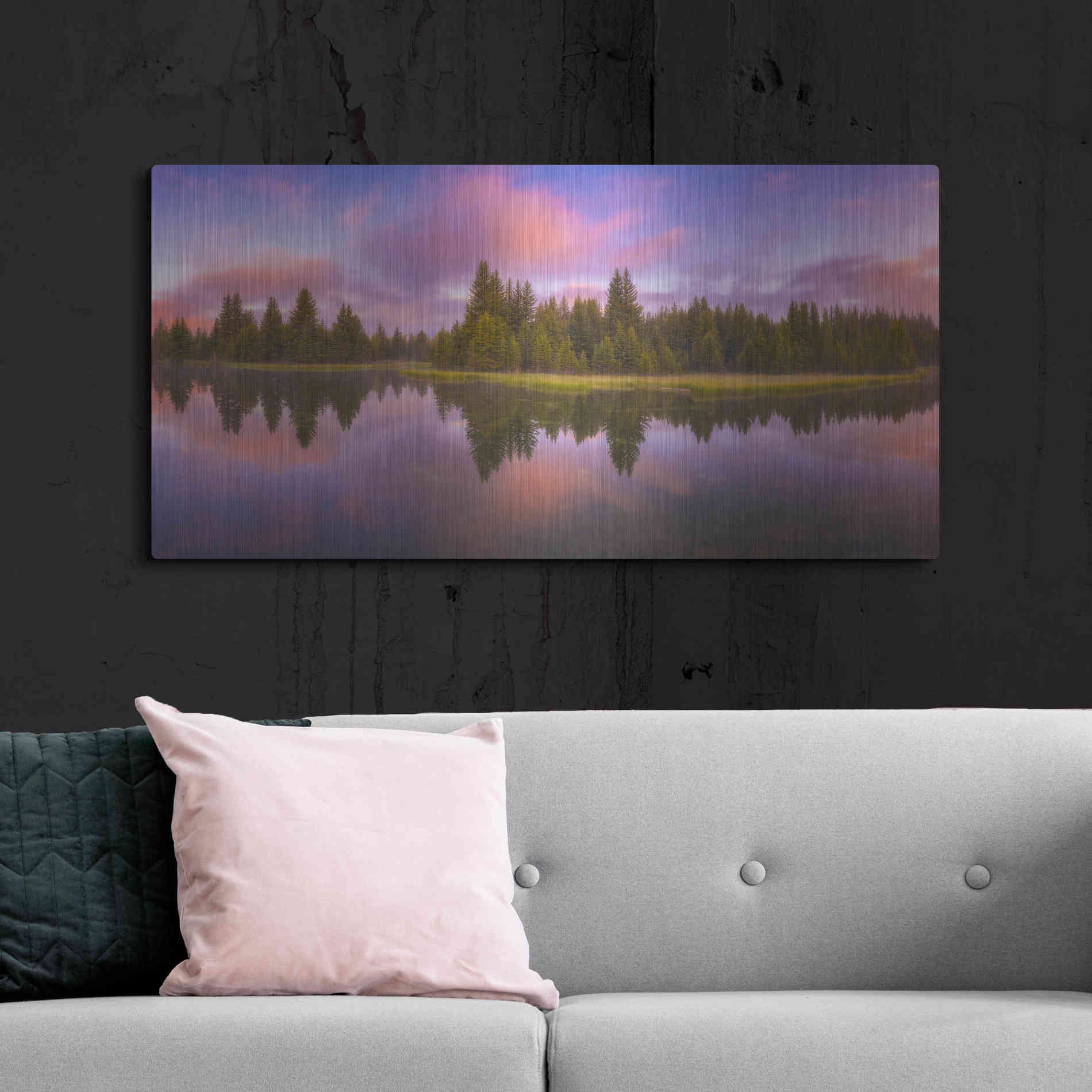 Luxe Metal Art 'Snake River Sunrise' by Darren White, Metal Wall Art,48x24