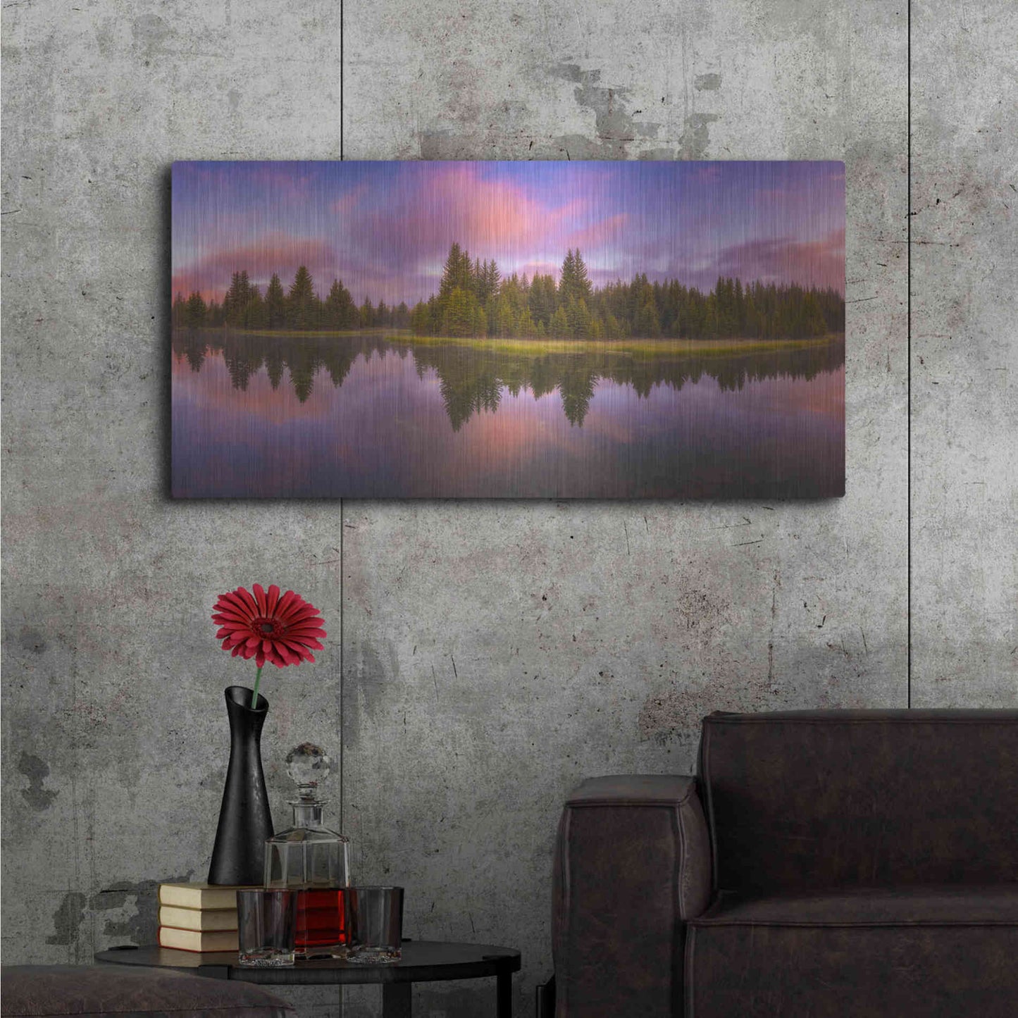 Luxe Metal Art 'Snake River Sunrise' by Darren White, Metal Wall Art,48x24