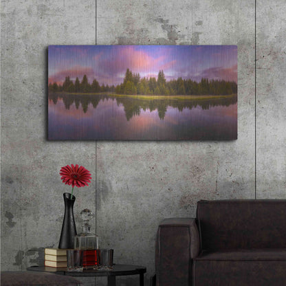 Luxe Metal Art 'Snake River Sunrise' by Darren White, Metal Wall Art,48x24