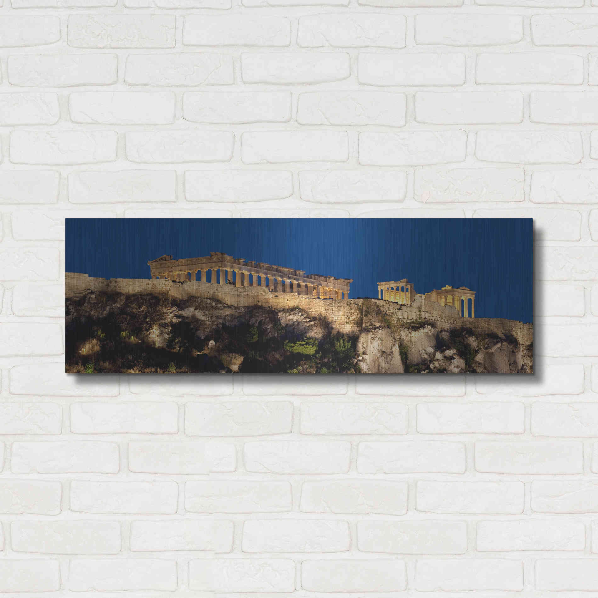 Luxe Metal Art 'Hellenic Spotlight,', Metal Wall Art,36x12