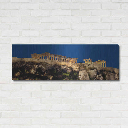 Luxe Metal Art 'Hellenic Spotlight,', Metal Wall Art,48x16