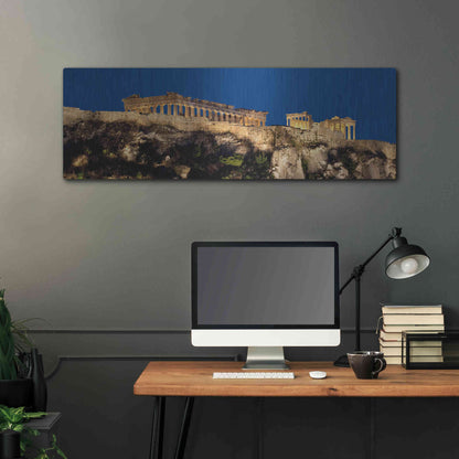 Luxe Metal Art 'Hellenic Spotlight,', Metal Wall Art,48x16