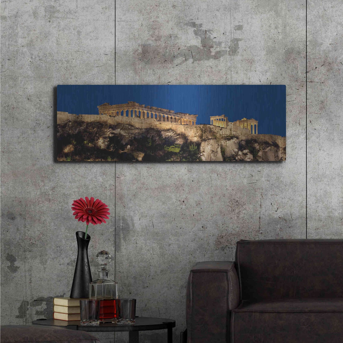 Luxe Metal Art 'Hellenic Spotlight,', Metal Wall Art,48x16