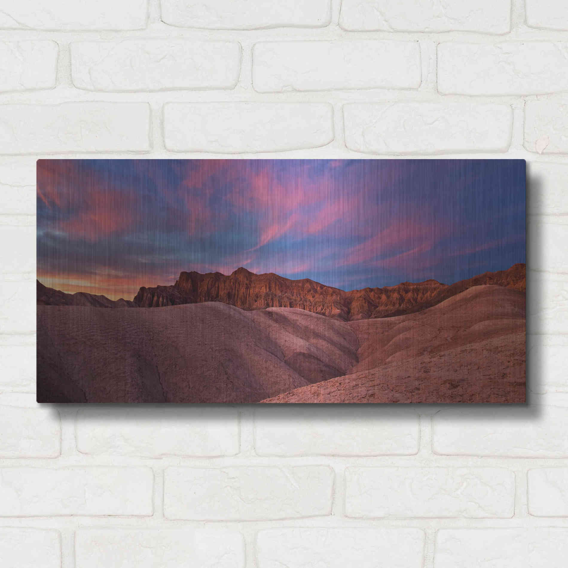 Luxe Metal Art 'Ruby Sunset,', Metal Wall Art,24x12