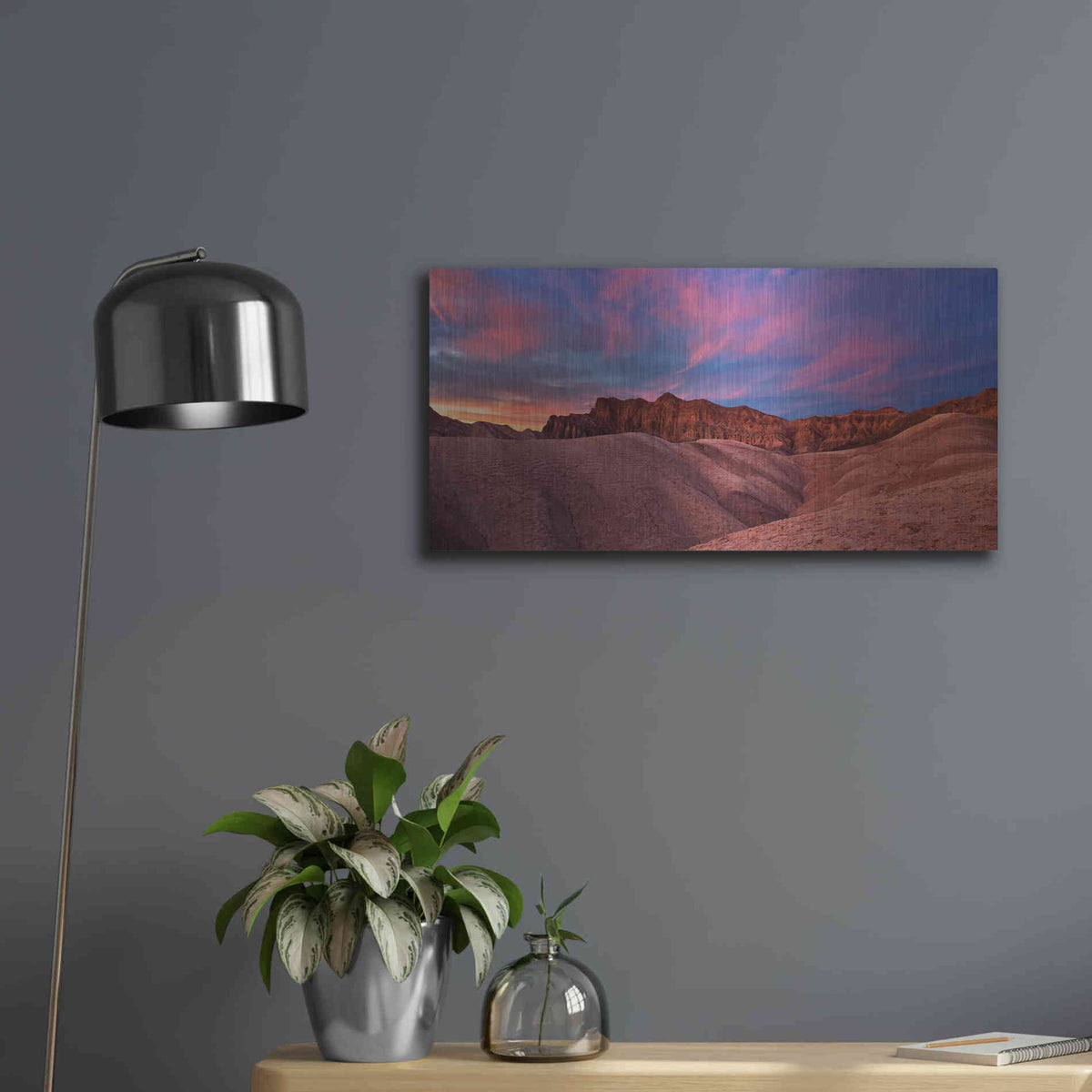 Luxe Metal Art 'Ruby Sunset,', Metal Wall Art,24x12