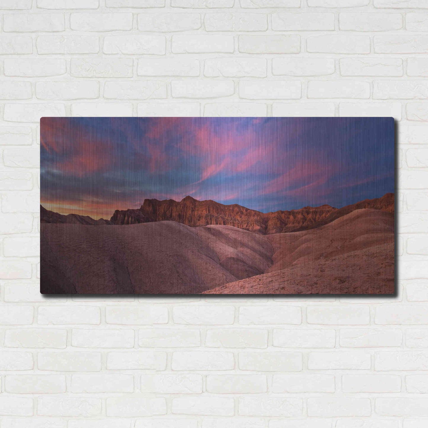 Luxe Metal Art 'Ruby Sunset,', Metal Wall Art,48x24