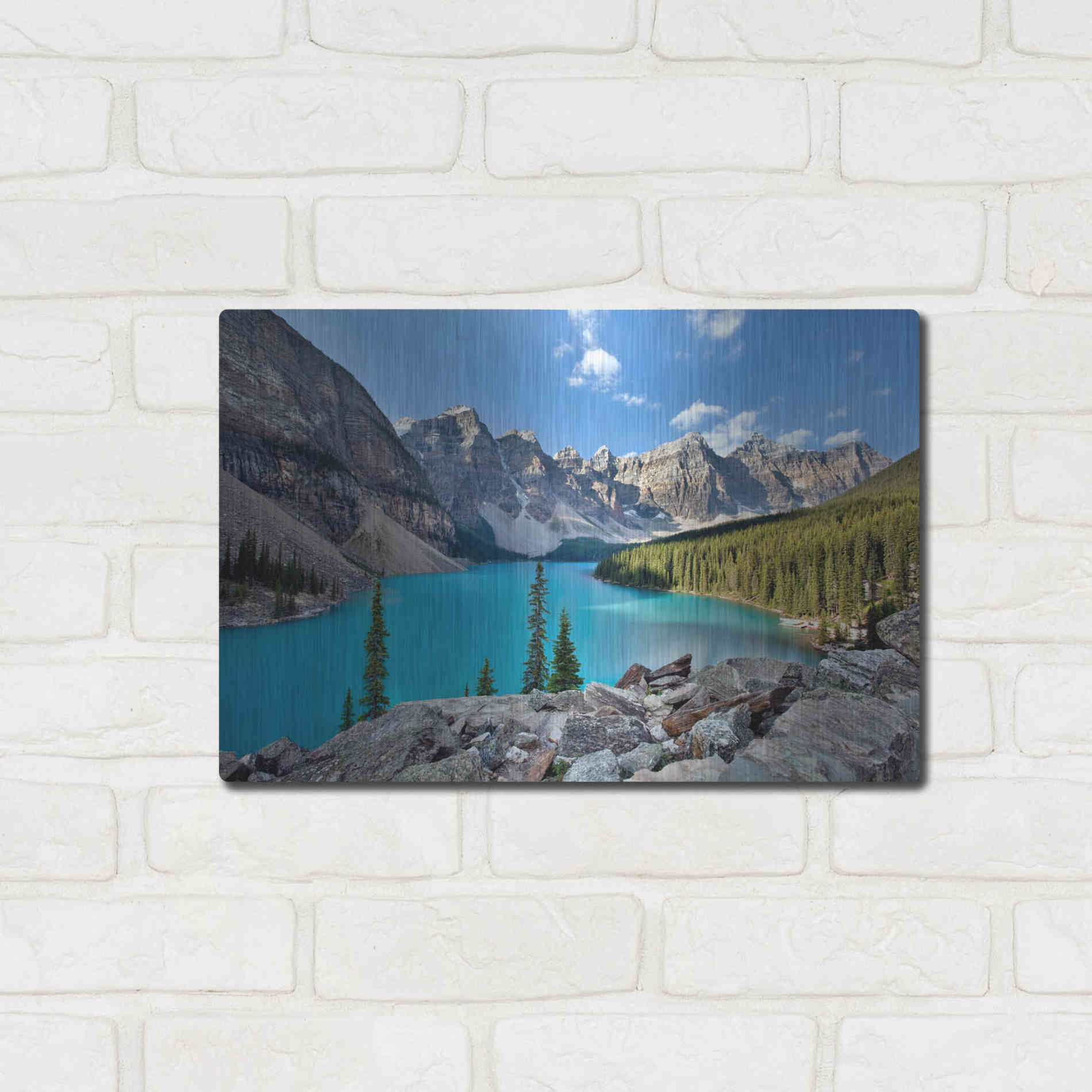 Luxe Metal Art 'Valley of the Ten Peaks,', Metal Wall Art,16x12