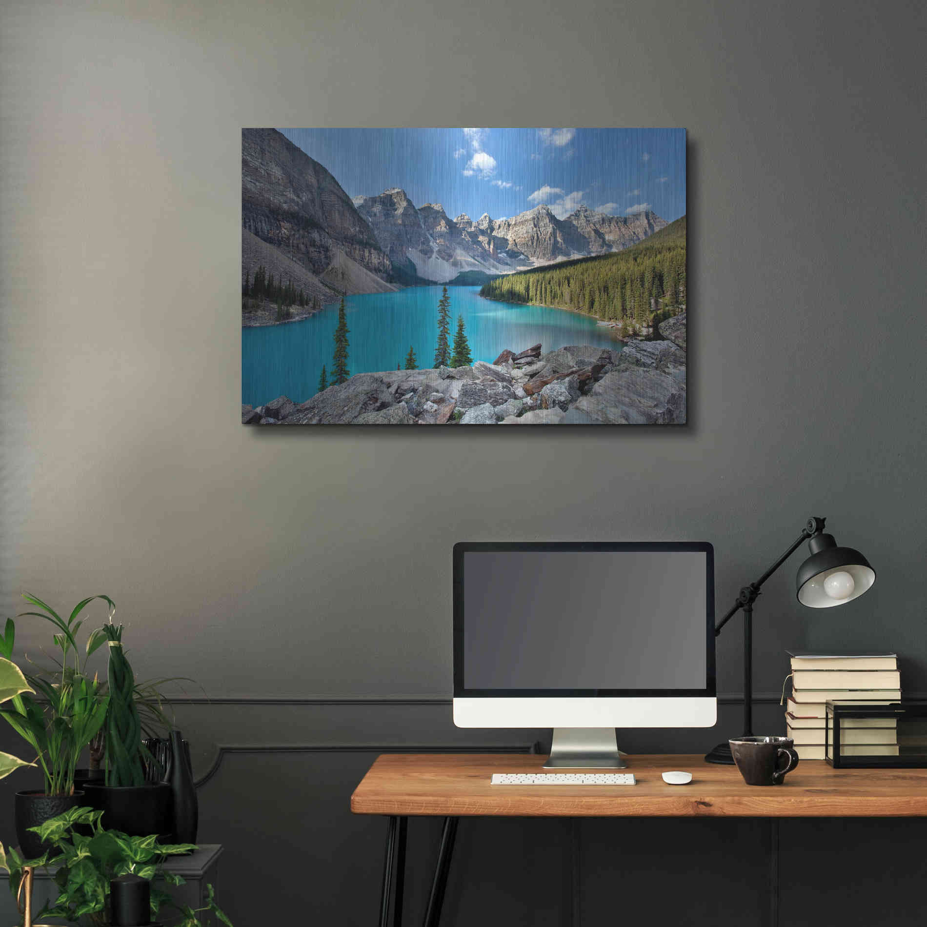 Luxe Metal Art 'Valley of the Ten Peaks,', Metal Wall Art,36x24