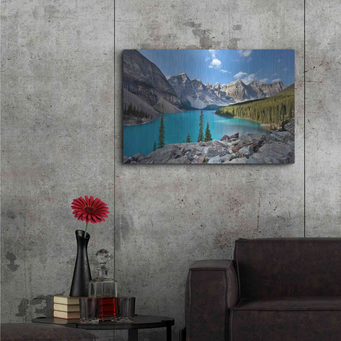 Luxe Metal Art 'Valley of the Ten Peaks,', Metal Wall Art,36x24