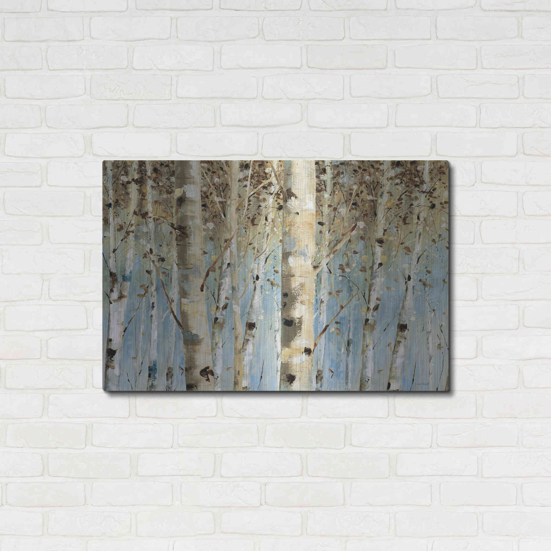 Luxe Metal Art 'White Forest' by Lisa Audit, Metal Wall Art,,36x24