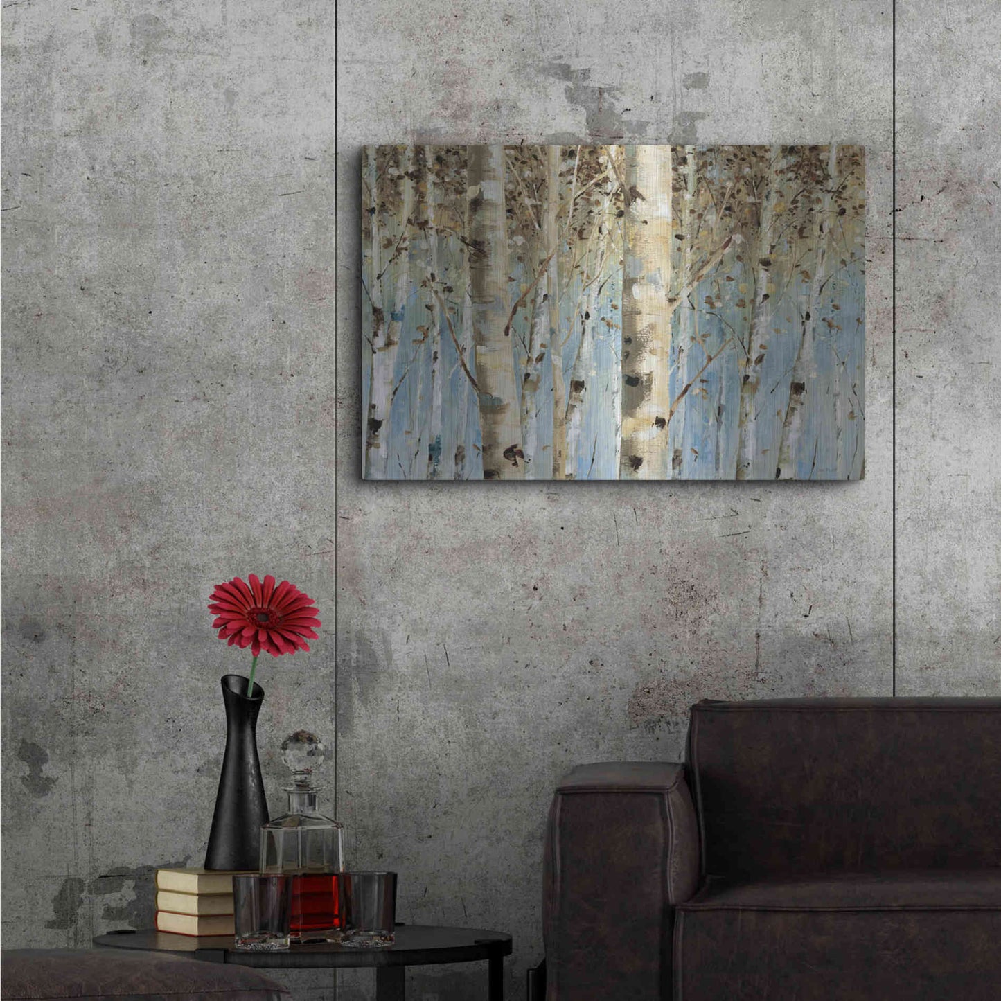 Luxe Metal Art 'White Forest' by Lisa Audit, Metal Wall Art,,36x24