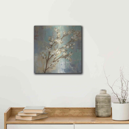 Luxe Metal Art 'Kyoto Blossoms I' by Silvia Vassileva, Metal Wall Art,12x12